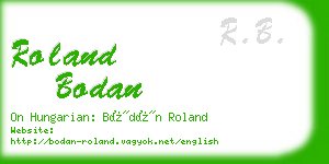 roland bodan business card